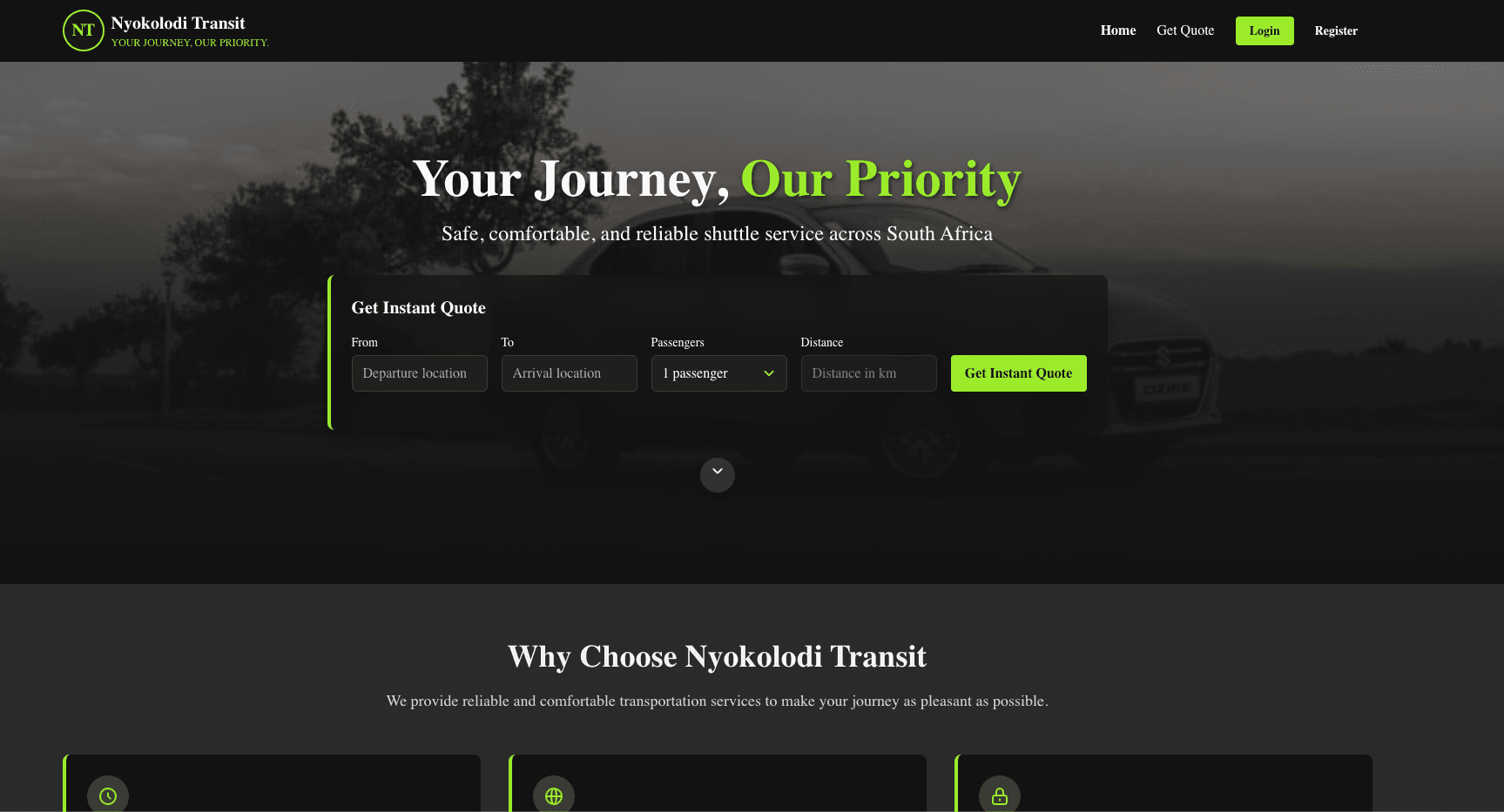 Shuttle Client Web App